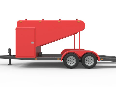 Vintage Open Trailer for Race Car Scale 1 to 25 3D Print Model