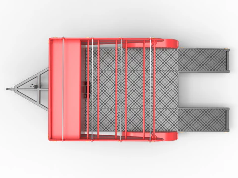 Vintage Open Trailer for Race Car Scale 1 to 25 3D Print Model