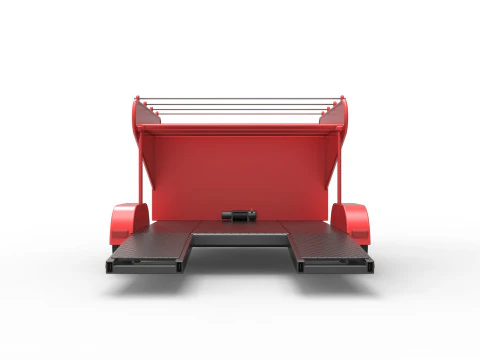 Vintage Open Trailer for Race Car Scale 1 to 25 3D Print Model