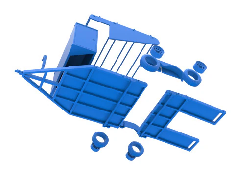 Vintage Open Trailer for Race Car Scale 1 to 25 3D Print Model