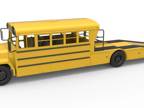 Vintage Transporter truck for Race car Version 5 Scale 1 to 25 3D Print Model