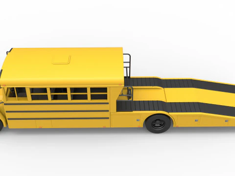 Vintage Transporter truck for Race car Version 5 Scale 1 to 25 3D Print Model