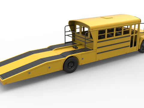 Vintage Transporter truck for Race car Version 5 Scale 1 to 25 3D Print Model