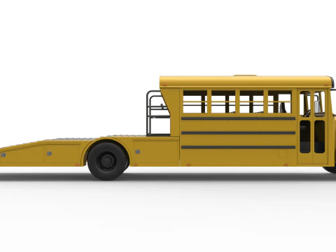 Vintage Transporter truck for Race car Version 5 Scale 1 to 25 3D Print Model