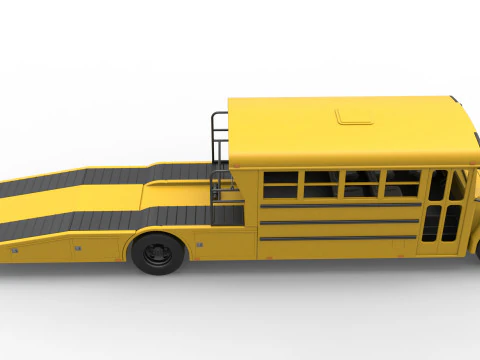 Vintage Transporter truck for Race car Version 5 Scale 1 to 25 3D Print Model