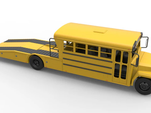 Vintage Transporter truck for Race car Version 5 Scale 1 to 25 3D Print Model