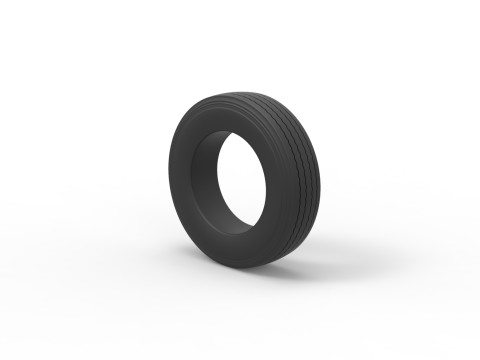 Semi truck tire 9 Scale 1 to 25 3D Print Model