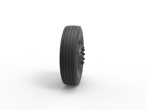 5 Hole front wheel of Vintage School bus Scale 1 to 25 Modelo de Impressão 3D