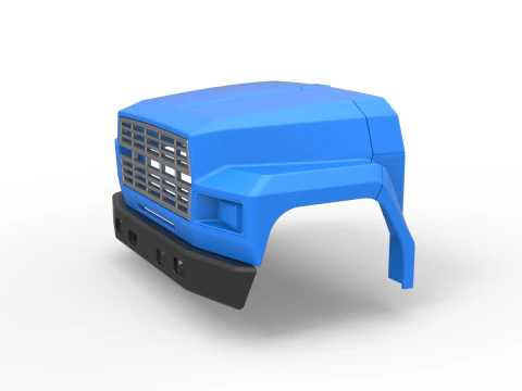 Nase f&uuml;r Vintage-Schulbus im Ma&szlig;stab 1 bis 25 3D Druckmodell