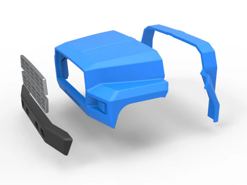 Nose for Vintage School bus Scale 1 to 25 3D Print Model