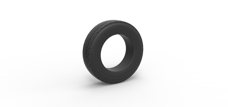 Semi truck tire 10 Scale 1 to 25 Modèles 3D en vedette .c4d .max .obj .3ds .fbx .stl .blend 