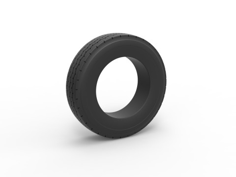 Semi truck tire 10 Scale 1 to 25 3Dプリントモデル