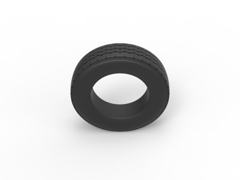 Semi truck tire 10 Scale 1 to 25 Modèles 3D en vedette