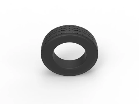 Semi truck tire 10 Scale 1 to 25 3D Print Model