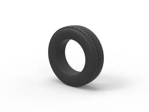 Semi truck tire 10 Scale 1 to 25 3D Print Model