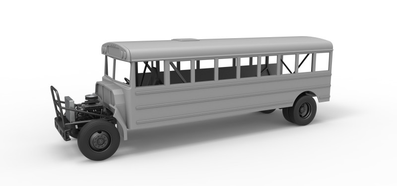School bus for Figure 8 racing Scale 1 to 25 3D Print Model .c4d .max .obj .3ds .fbx .stl .blend