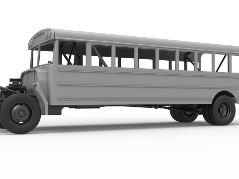 School bus for Figure 8 racing Scale 1 to 25 3D Print Model
