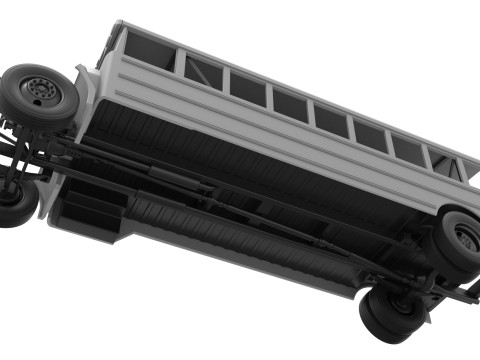 School bus for Figure 8 racing Scale 1 to 25 3D Print Model
