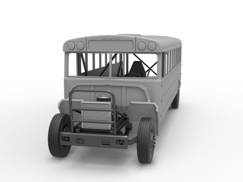 School bus for Figure 8 racing Scale 1 to 25 3D Print Model