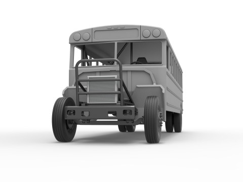 School bus for Figure 8 racing Scale 1 to 25 3D Print Model