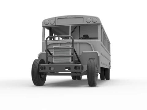 School bus for Figure 8 racing Scale 1 to 25 3D Print Model