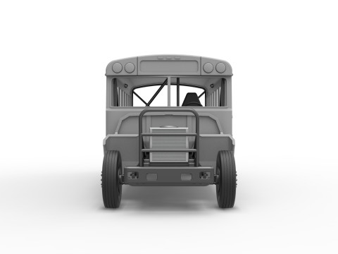 School bus for Figure 8 racing Scale 1 to 25 3D Print Model