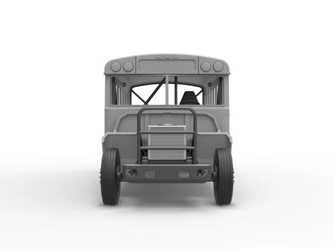 School bus for Figure 8 racing Scale 1 to 25 3D Print Model