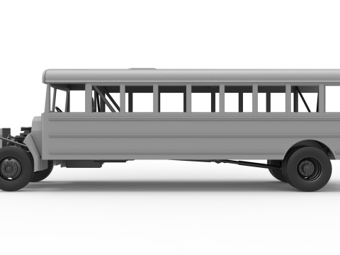 School bus for Figure 8 racing Scale 1 to 25 3D Print Model