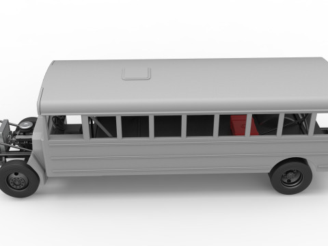School bus for Figure 8 racing Scale 1 to 25 3D Print Model