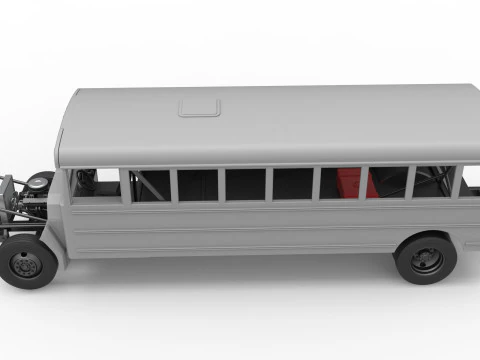 School bus for Figure 8 racing Scale 1 to 25 3D Print Model