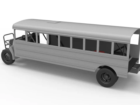 School bus for Figure 8 racing Scale 1 to 25 3D Print Model