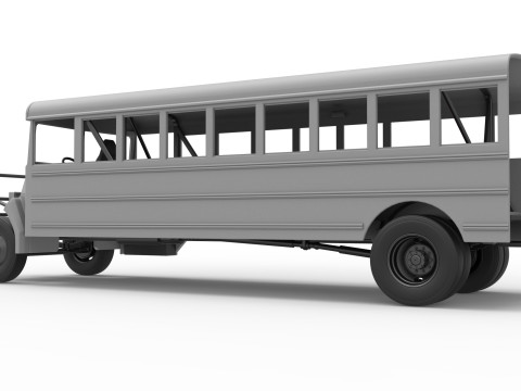 School bus for Figure 8 racing Scale 1 to 25 3D Print Model