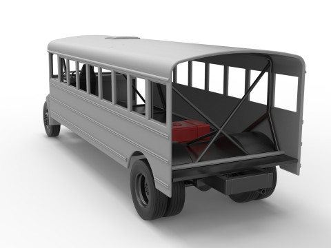 School bus for Figure 8 racing Scale 1 to 25 3D Print Model