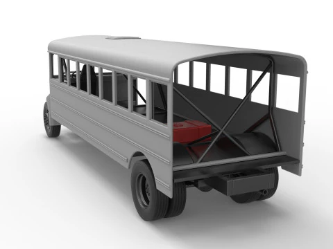 School bus for Figure 8 racing Scale 1 to 25 3D Print Model