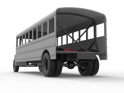 School bus for Figure 8 racing Scale 1 to 25 3D Print Model