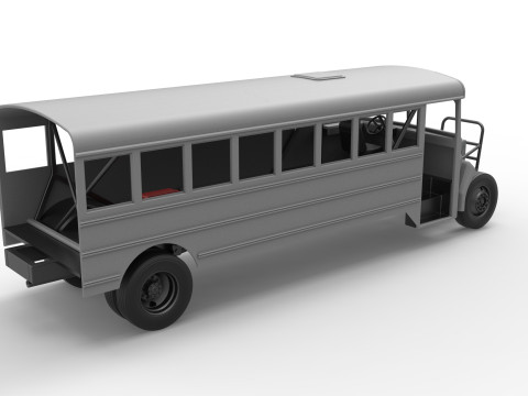 School bus for Figure 8 racing Scale 1 to 25 3D Print Model