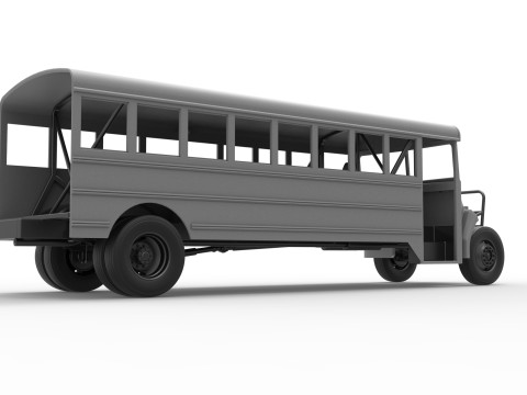 School bus for Figure 8 racing Scale 1 to 25 3D Print Model