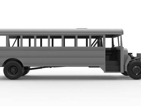 School bus for Figure 8 racing Scale 1 to 25 3D Print Model