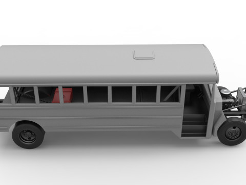 School bus for Figure 8 racing Scale 1 to 25 3D Print Model
