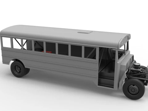 School bus for Figure 8 racing Scale 1 to 25 3D Print Model