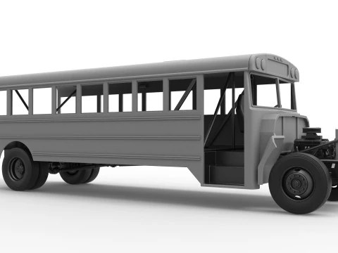 School bus for Figure 8 racing Scale 1 to 25 3D Print Model