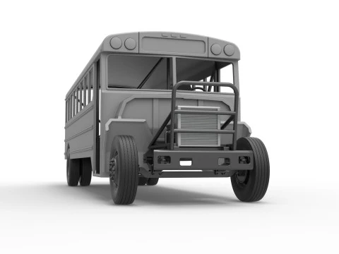School bus for Figure 8 racing Scale 1 to 25 3D Print Model