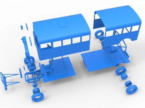 School bus for Figure 8 racing Scale 1 to 25 3D Print Model