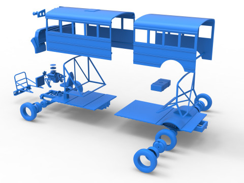 School bus for Figure 8 racing Scale 1 to 25 3D Print Model