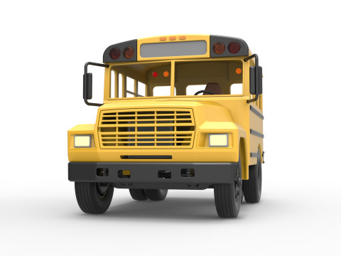 Fun short School bus Scale 1 to 25 3D Print Model