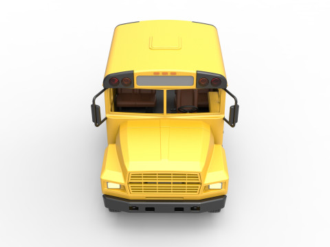 Fun short School bus Scale 1 to 25 3D Print Model
