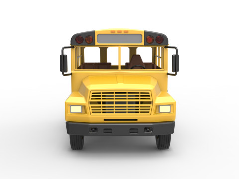 Fun short School bus Scale 1 to 25 3D Print Model