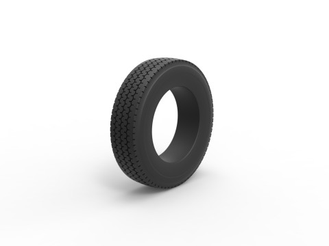 Semi truck tire 11 Scale 1 to 25 Modèles 3D en vedette