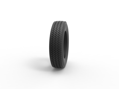 Semi truck tire 11 Scale 1 to 25 Modèles 3D en vedette