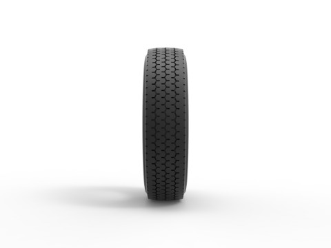 Semi truck tire 11 Scale 1 to 25 Modèles 3D en vedette
